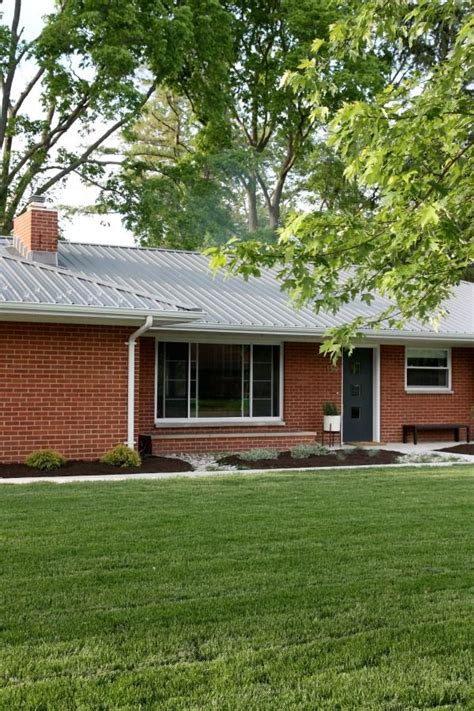 red brick house metal roof|shingles for red brick house.